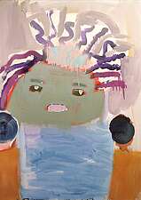 FATOU JASSY TOUREY, 105x75cm, Acryl auf Karton, 2020 FATOU JASSY TOUREY, 105x75cm, Acryl auf Karton, 2020