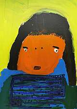 FATOU JASSY TOUREY, 105x75cm, Acryl auf Karton, 2020 FATOU JASSY TOUREY, 105x75cm, Acryl auf Karton, 2020