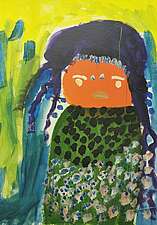 FATOU JASSY TOUREY, 105x75cm, Acryl auf Karton, 2020 FATOU JASSY TOUREY, 105x75cm, Acryl auf Karton, 2020