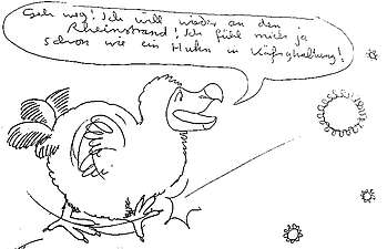 JULIA COLLET „Dodo will raus – Comic“ (Schwarzer Kugelschreiber), 13x21cm