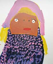 FATOU JASSY TOUREY, 105x75cm, Acryl auf Karton, 2020 FATOU JASSY TOUREY, 105x75cm, Acryl auf Karton, 2020